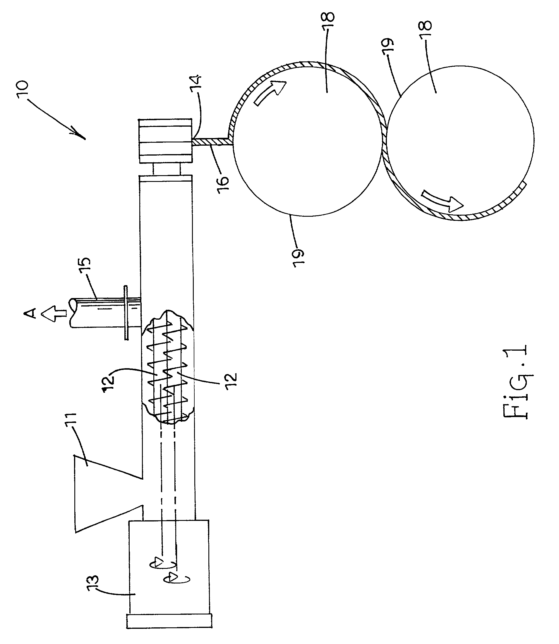 Absorbent material of water absorbent polymer, thermoplastic polymer, and water and method for making same