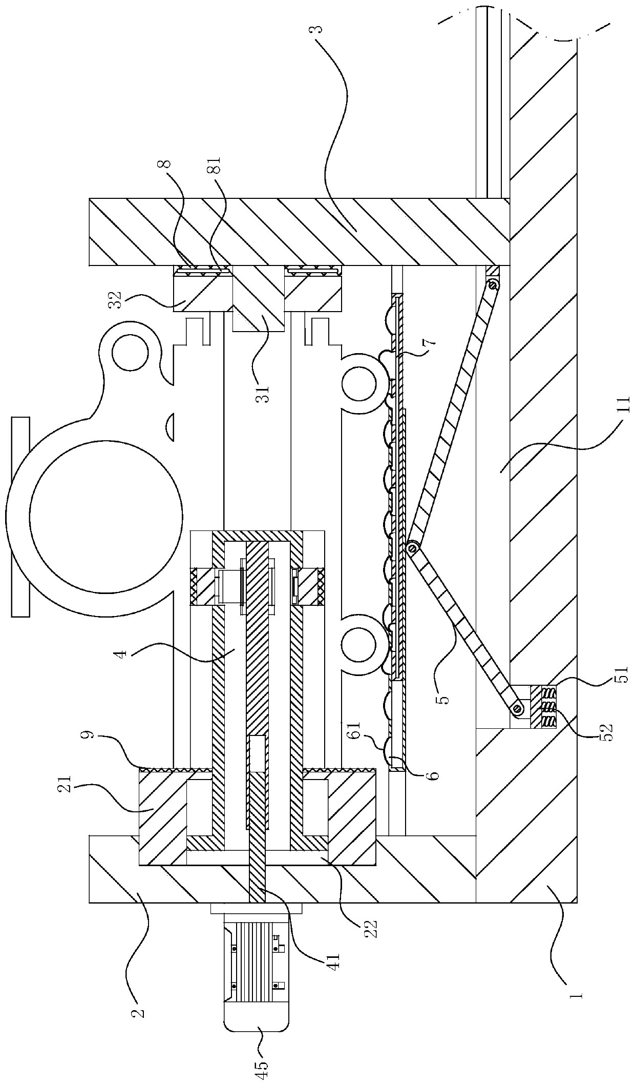 Automobile steering machine shell arm hole boring fixture