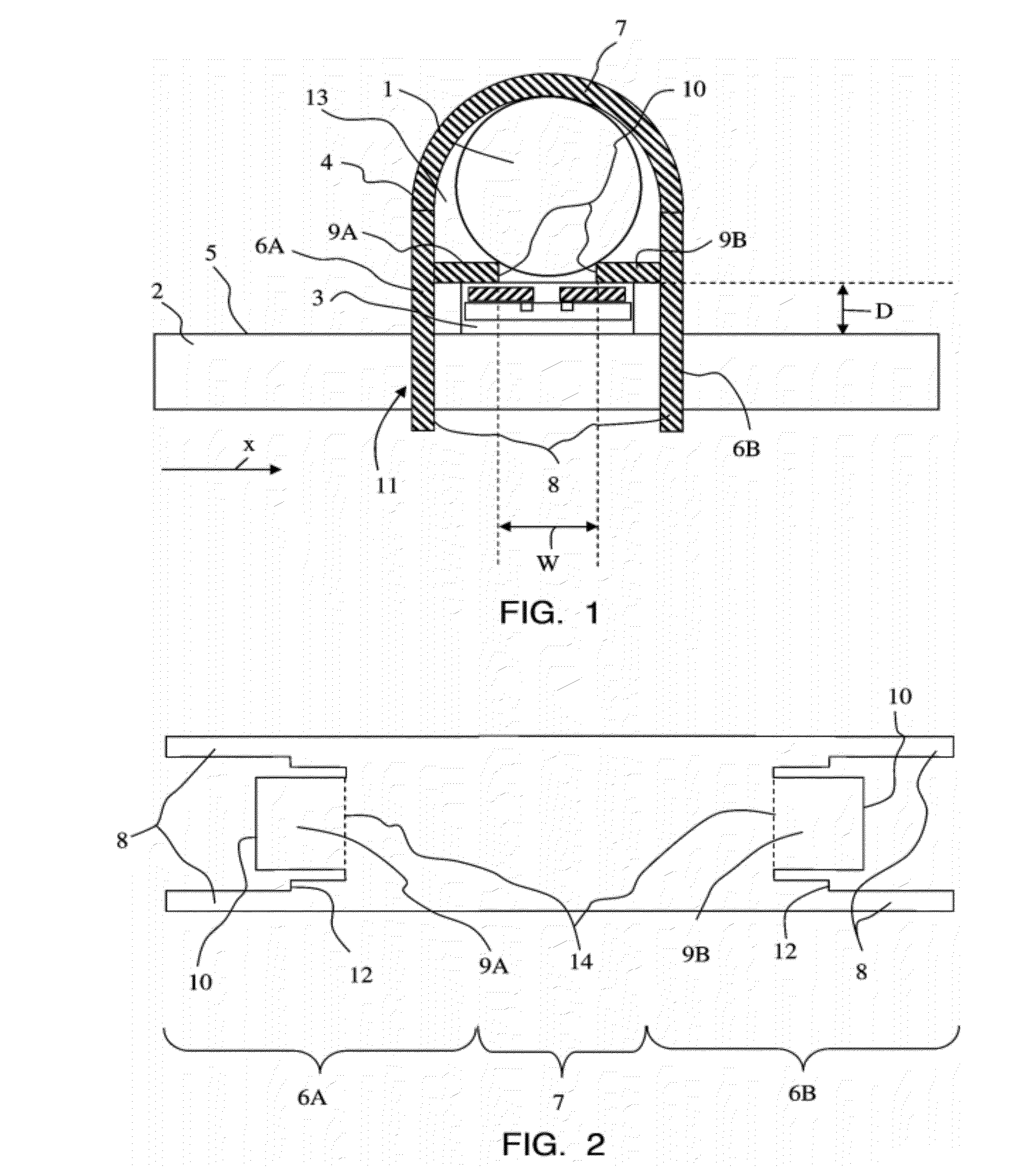 Device for measuring a current flowing through an electric cable