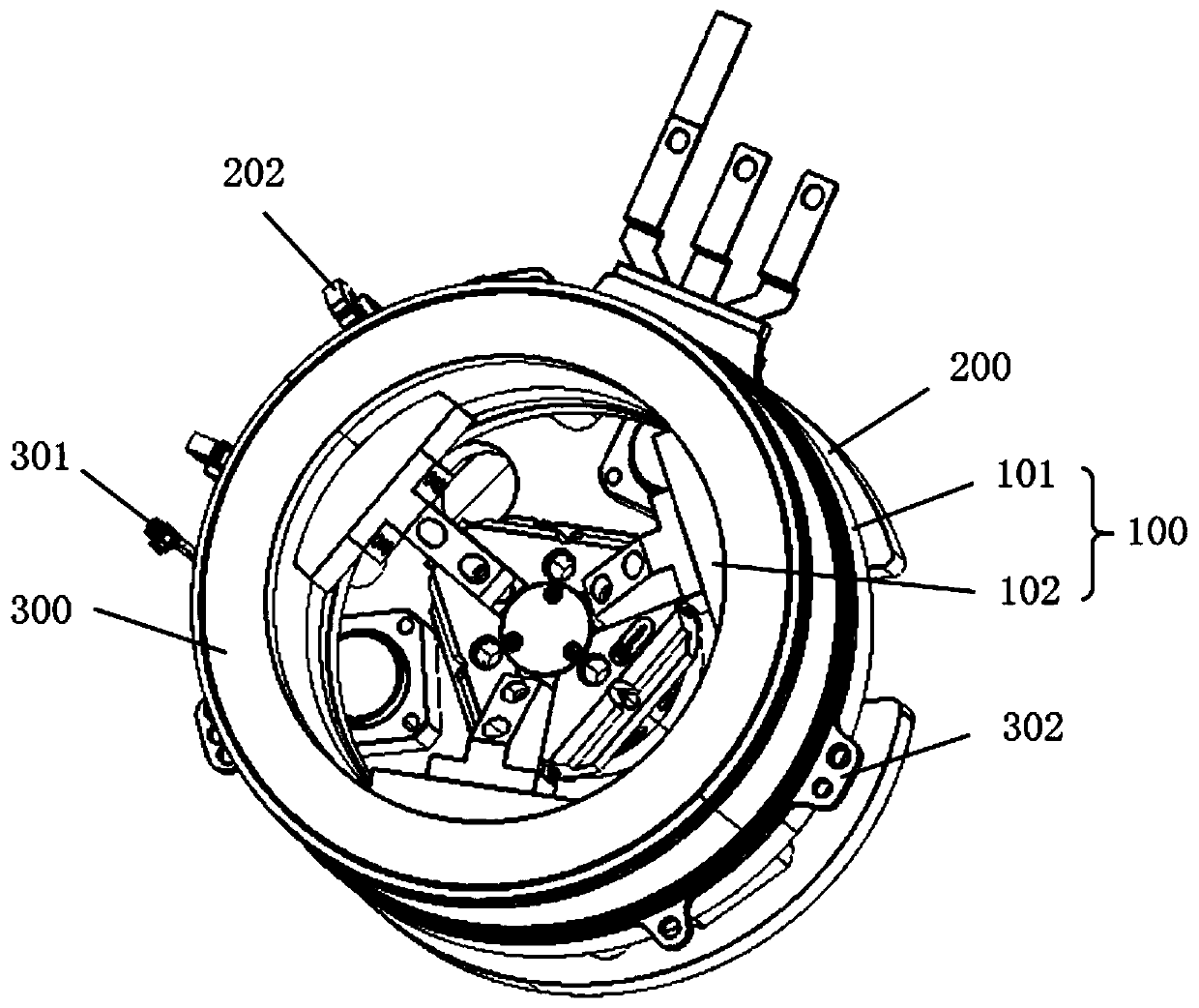 Motor stator assembly tooling and motor stator assembly equipment