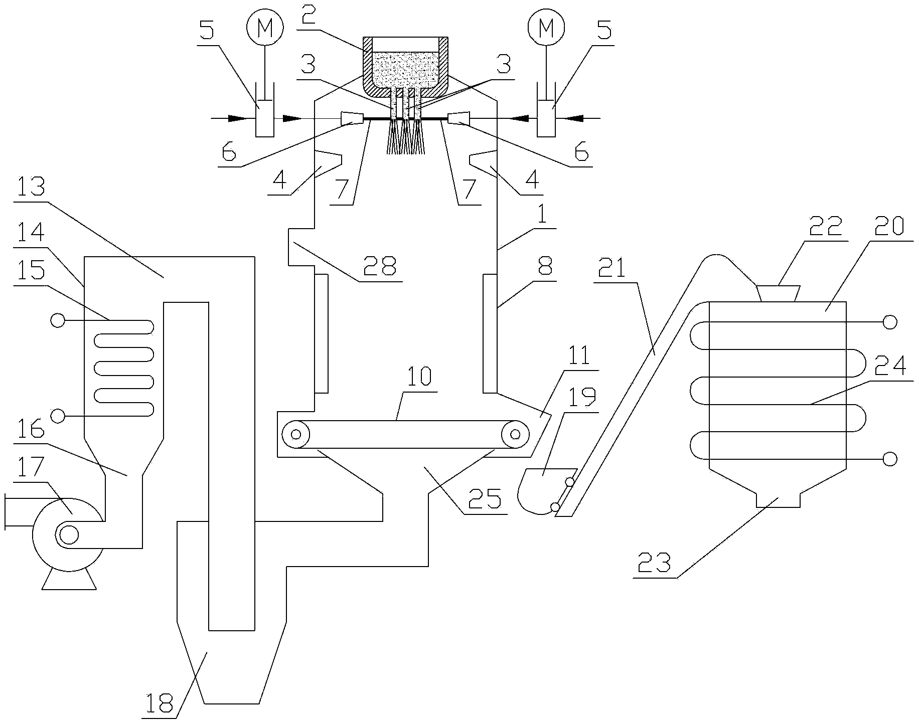 Method and system for molten slag granulation and sensible heat recovery