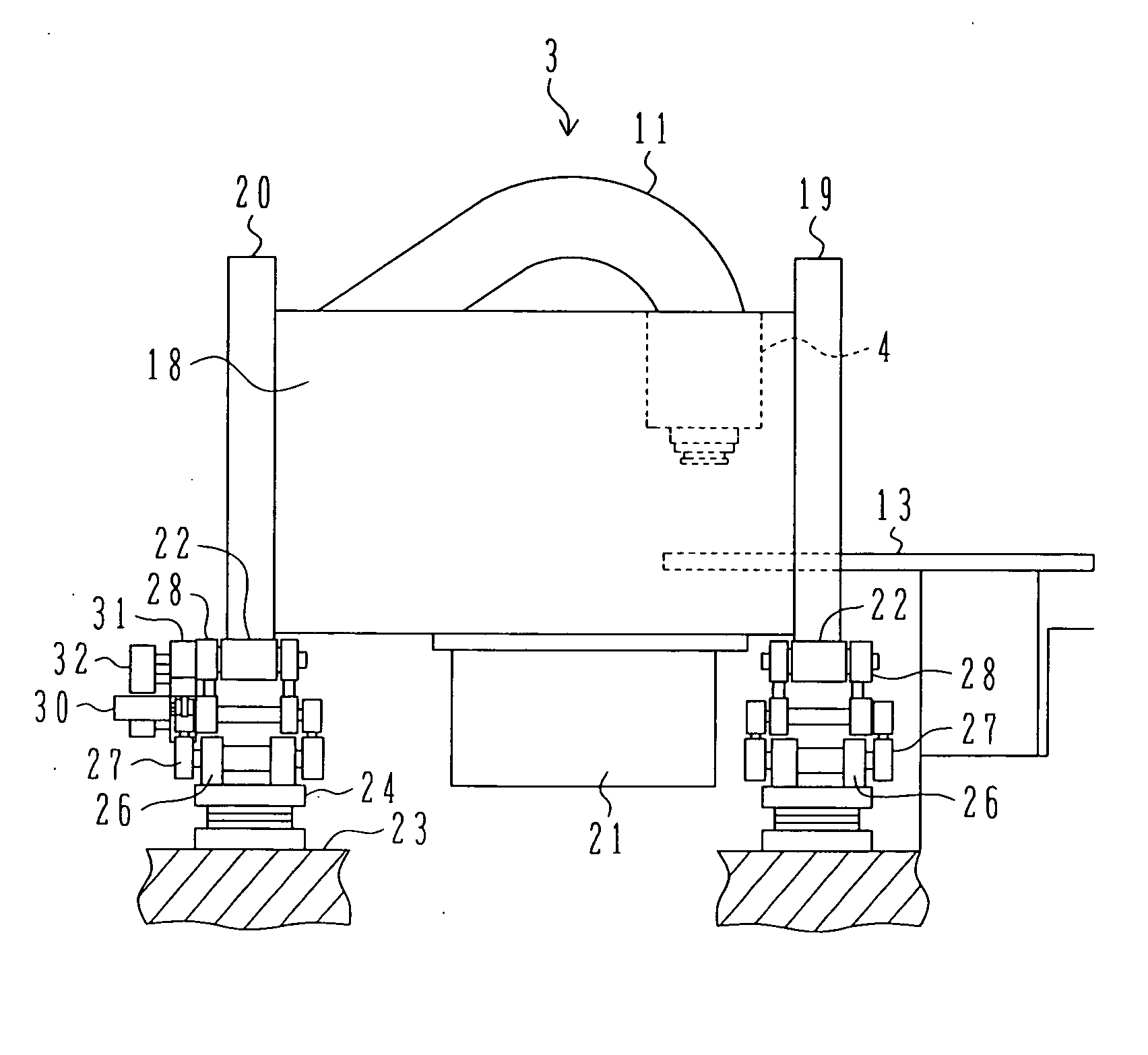 Rotating gantry of particle beam therapy system