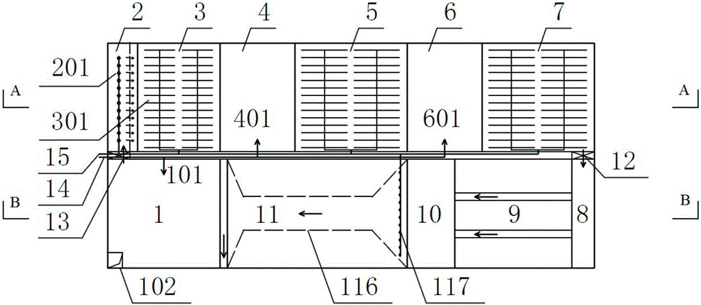 Landscape type integrated sewage treatment system