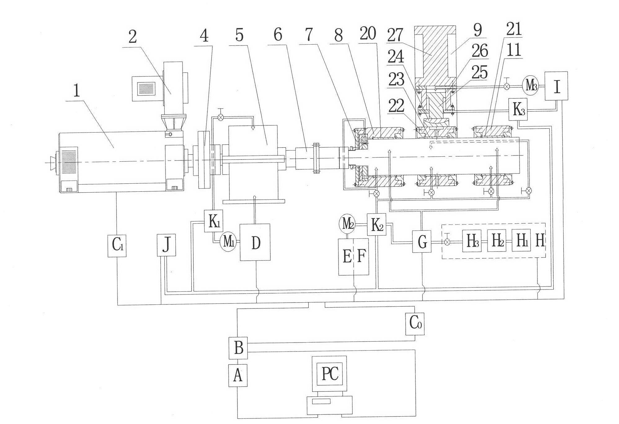 Rolling mill oil film bearing comprehensive test bench