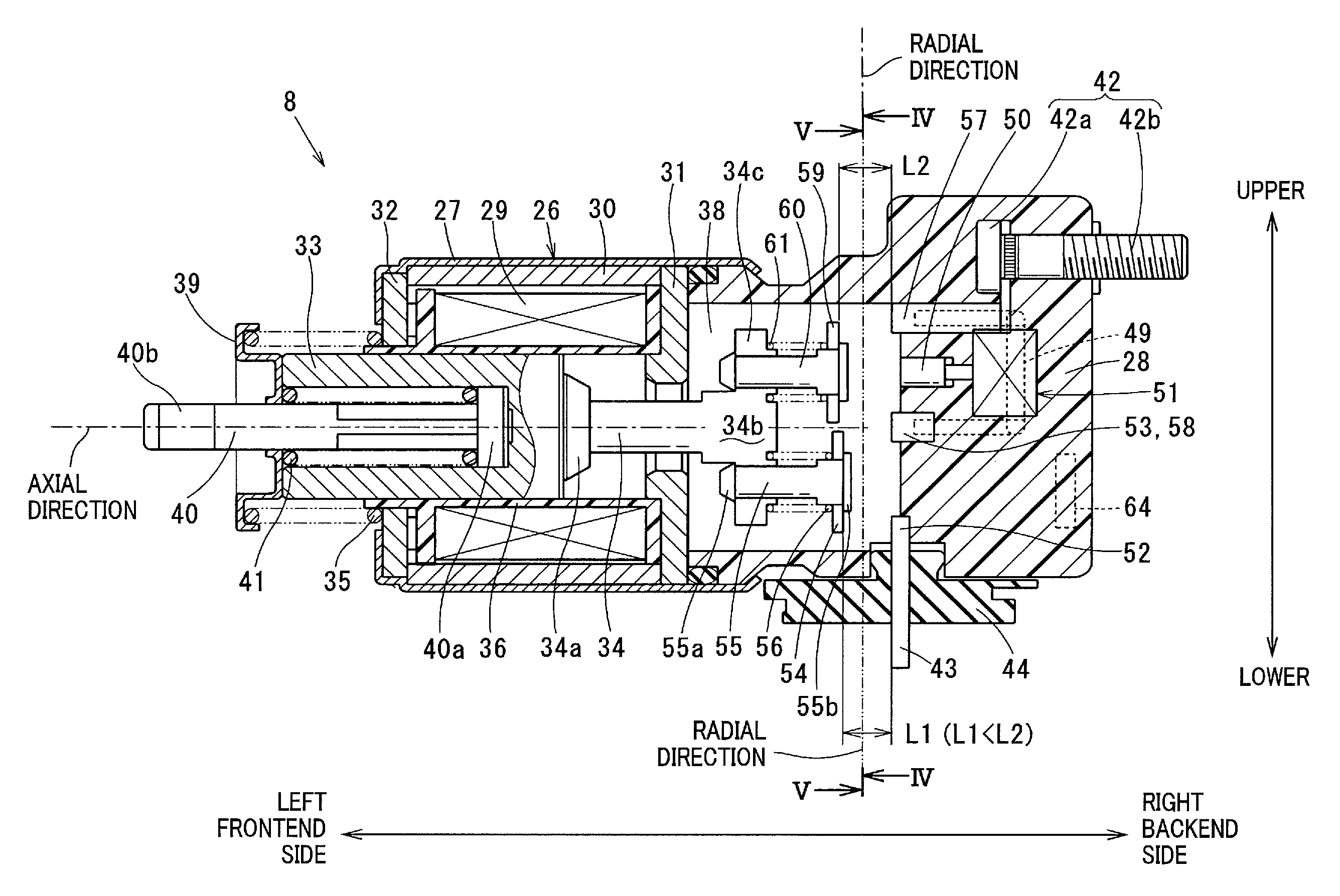 Starter provided with electromagnetic solenoid integrating rush current suppression function