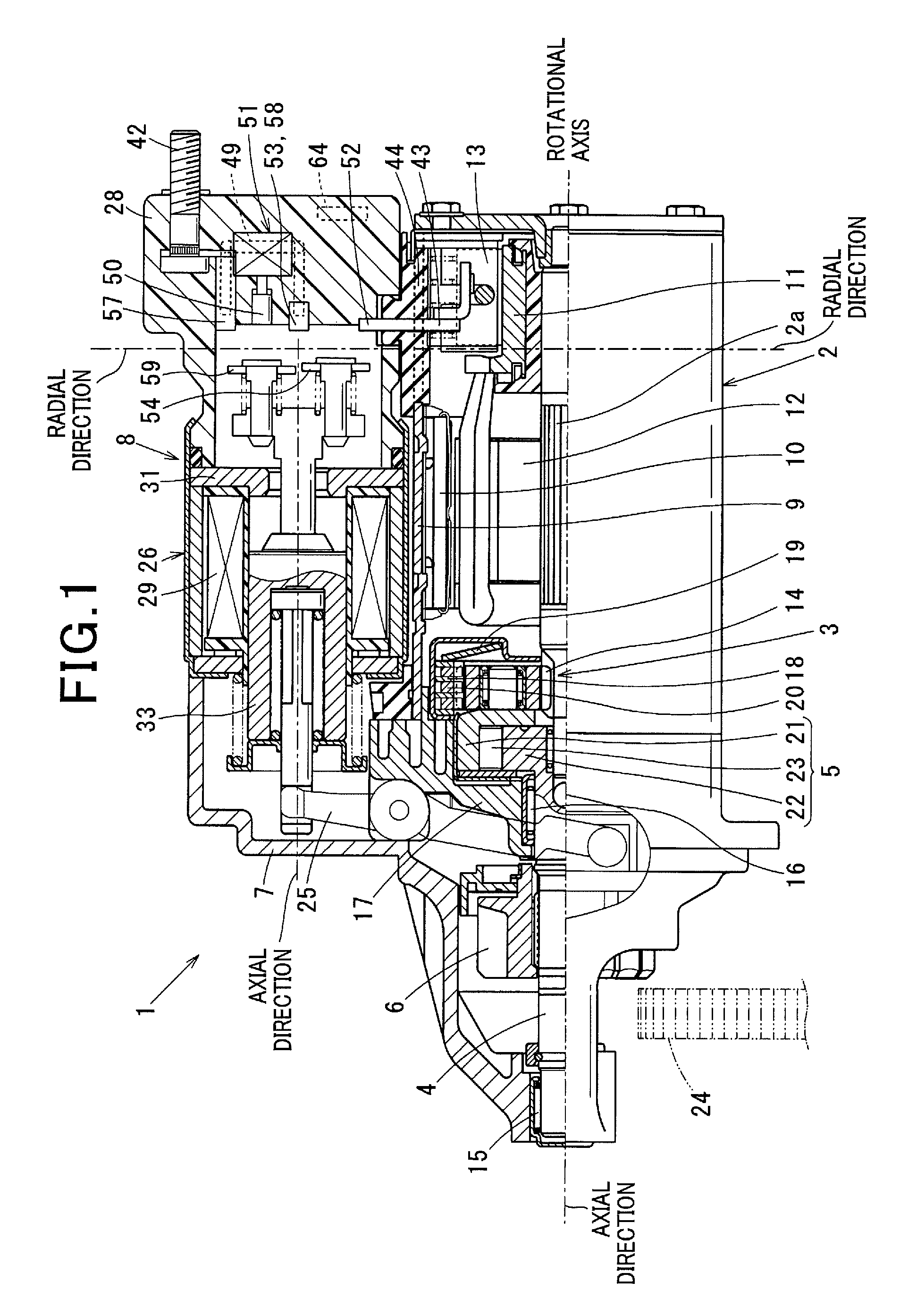 Starter provided with electromagnetic solenoid integrating rush current suppression function