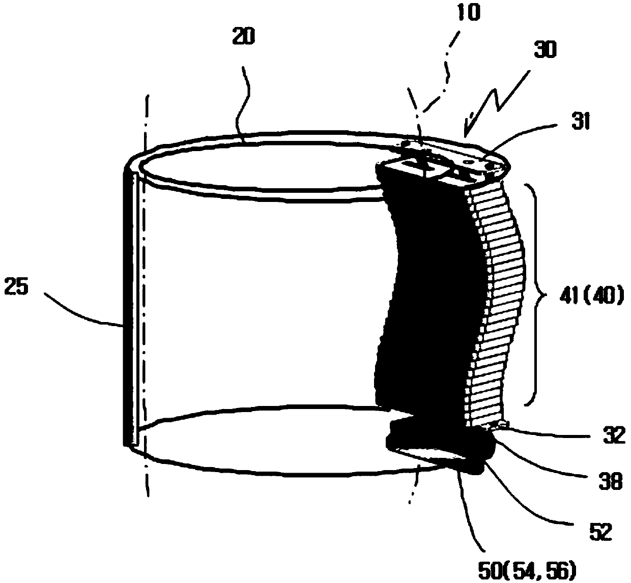 Sequential compression massage device using stacked member