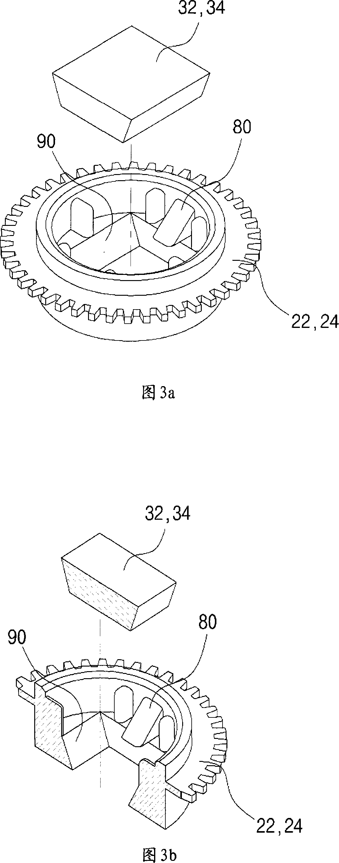 Vehicle's steering wheel rotation angle sensing device