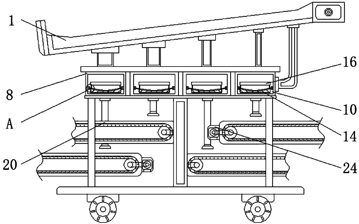 Mineral conveying device with mineral sorting function