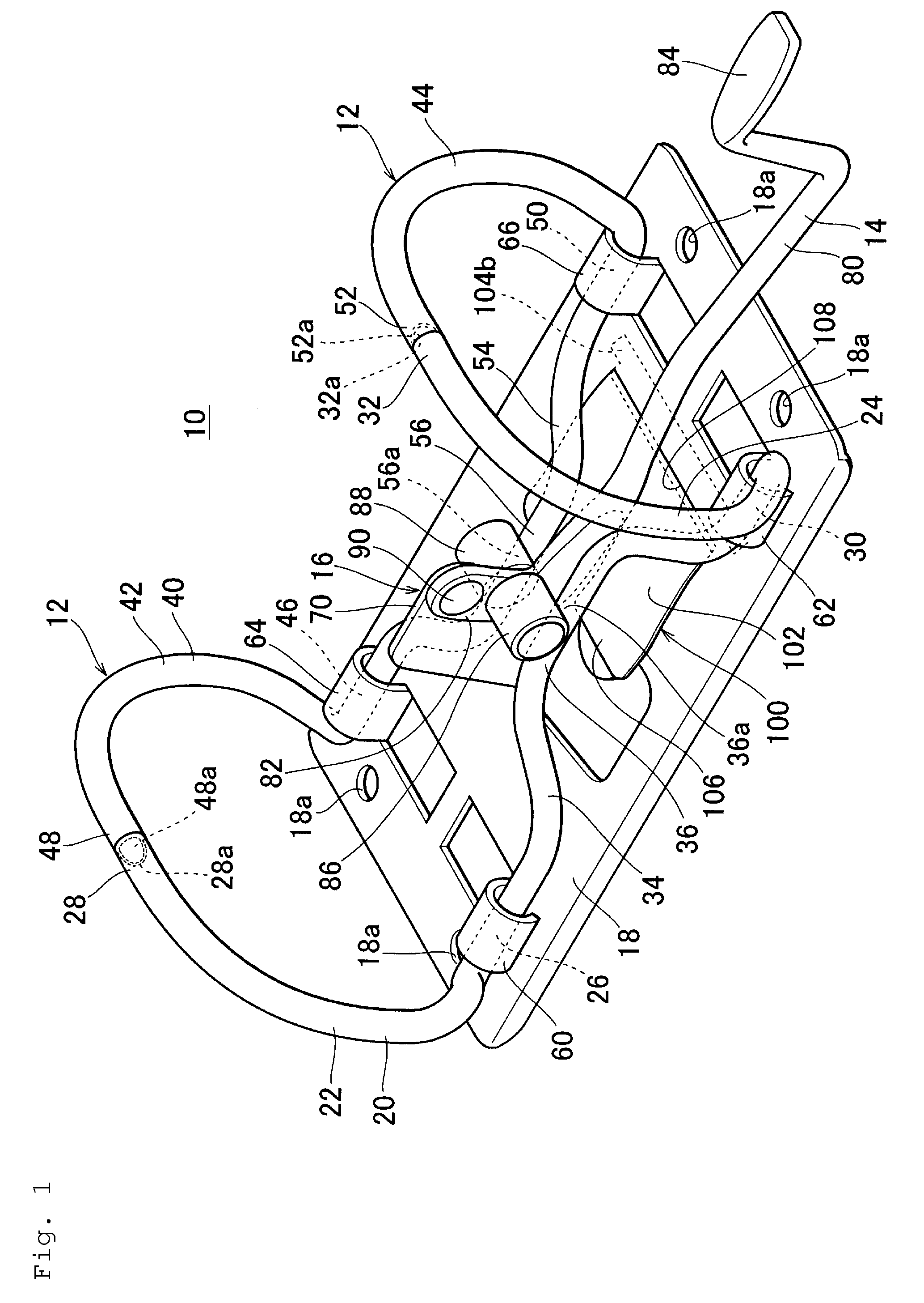 Binding device for files and binders