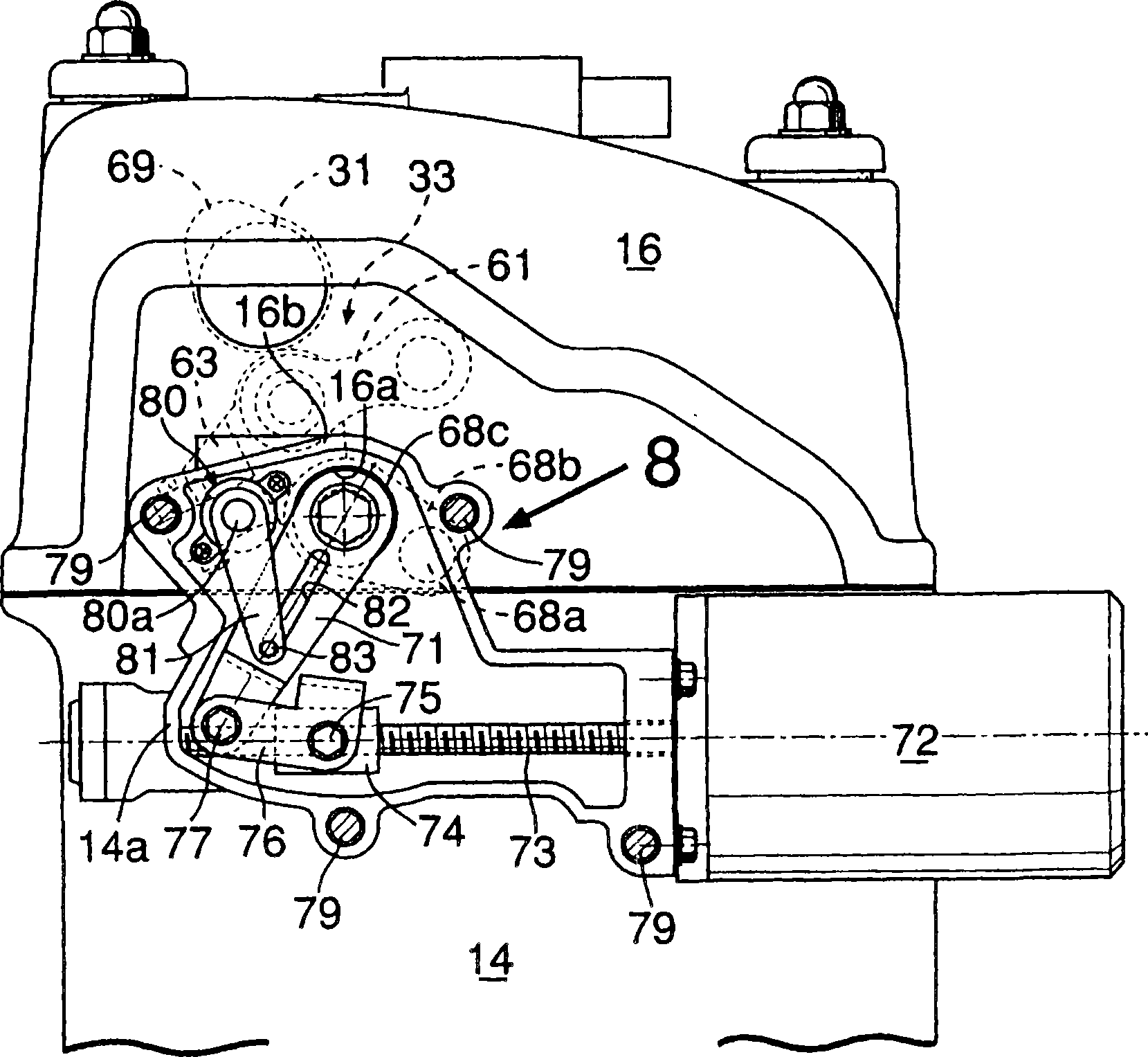 Valve operating device for engine