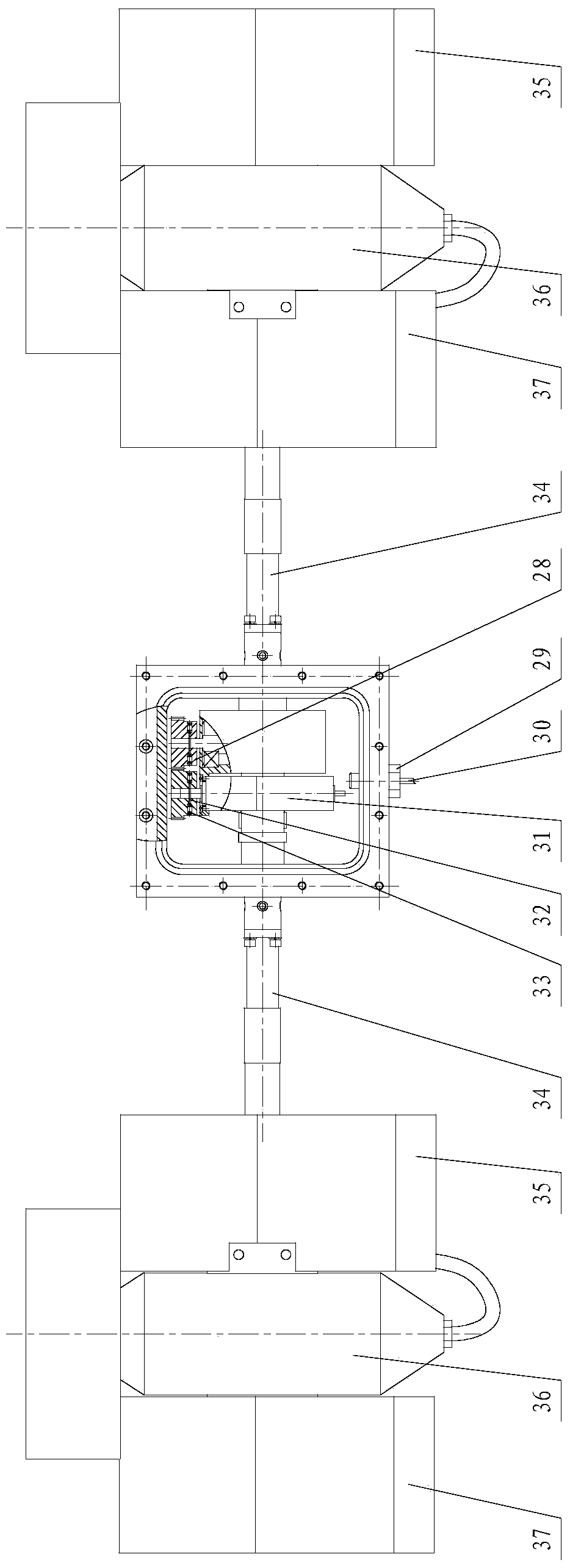 A multi-propeller synchronous rotation mechanism for submersibles