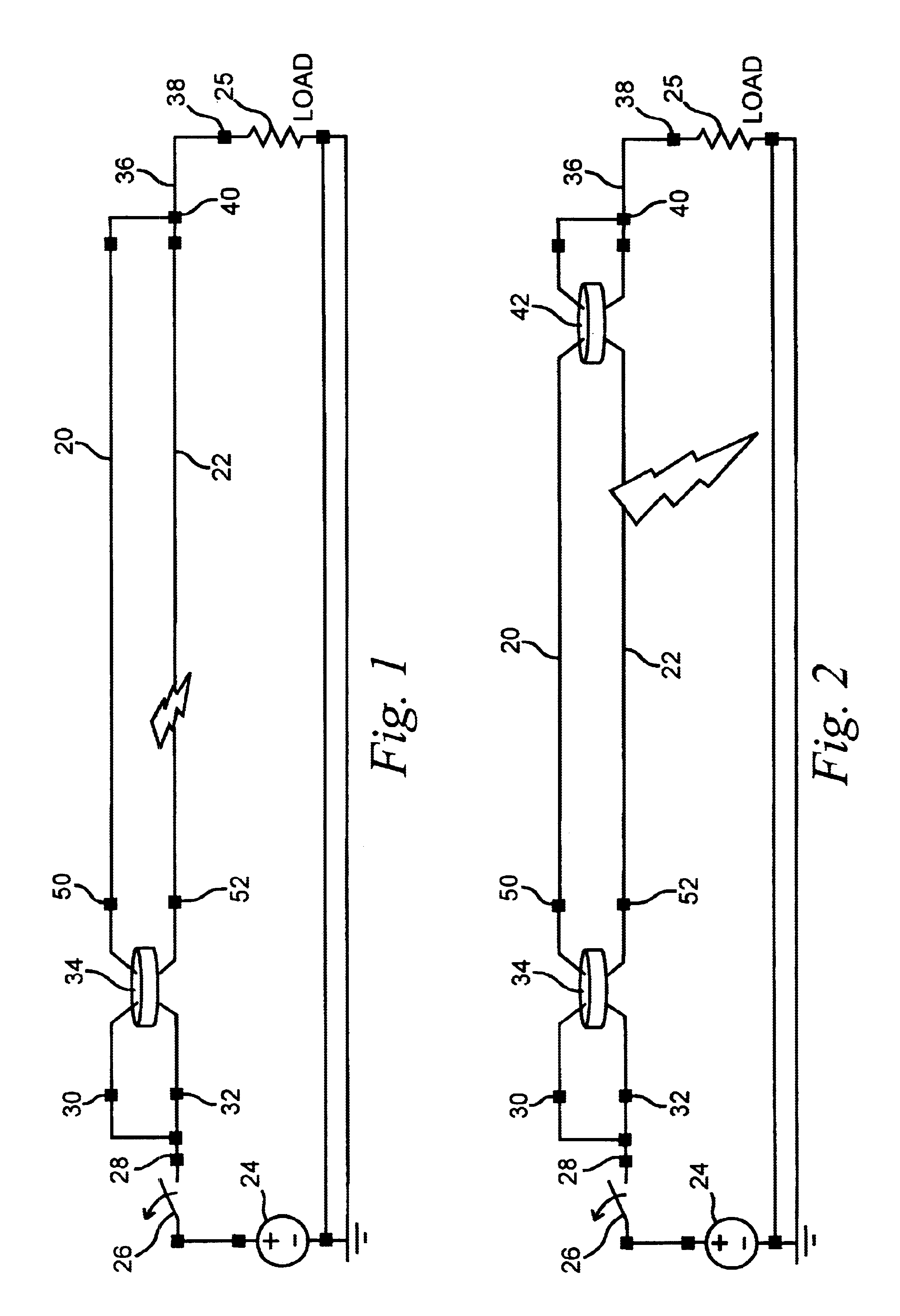 Detection of arcing faults using bifurcated wiring system