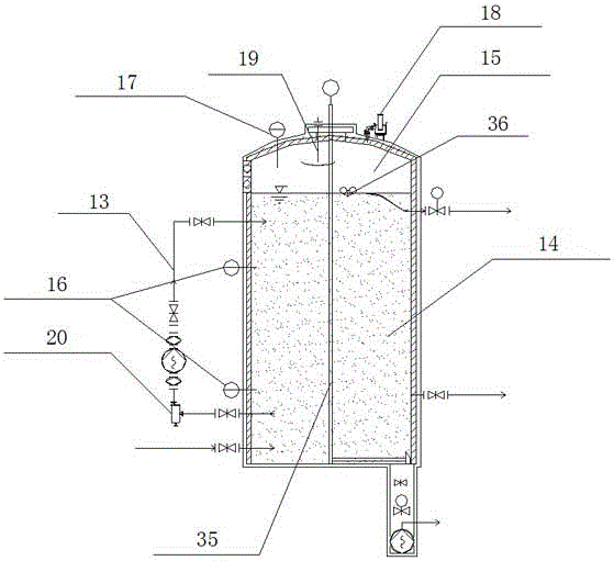 An anaerobic digestion treatment device for food waste