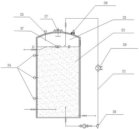 An anaerobic digestion treatment device for food waste