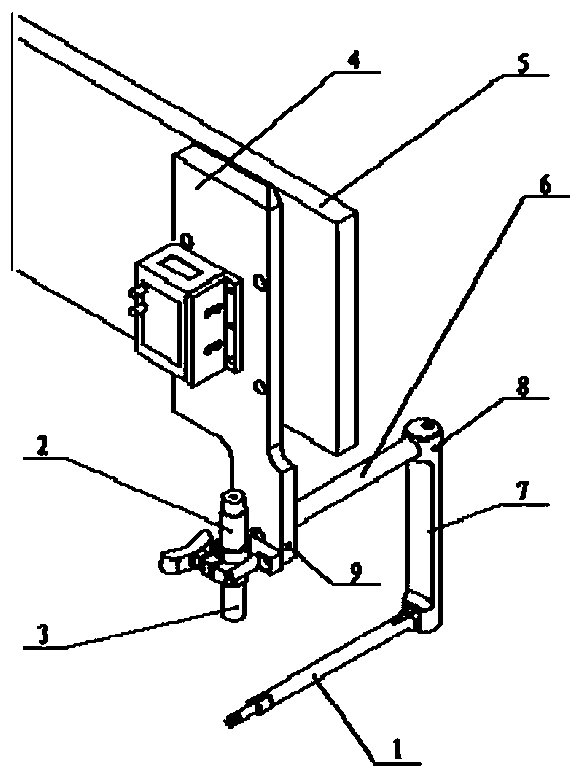 Clamping-sealing structure and adjustment method of transmission-type receiving probe