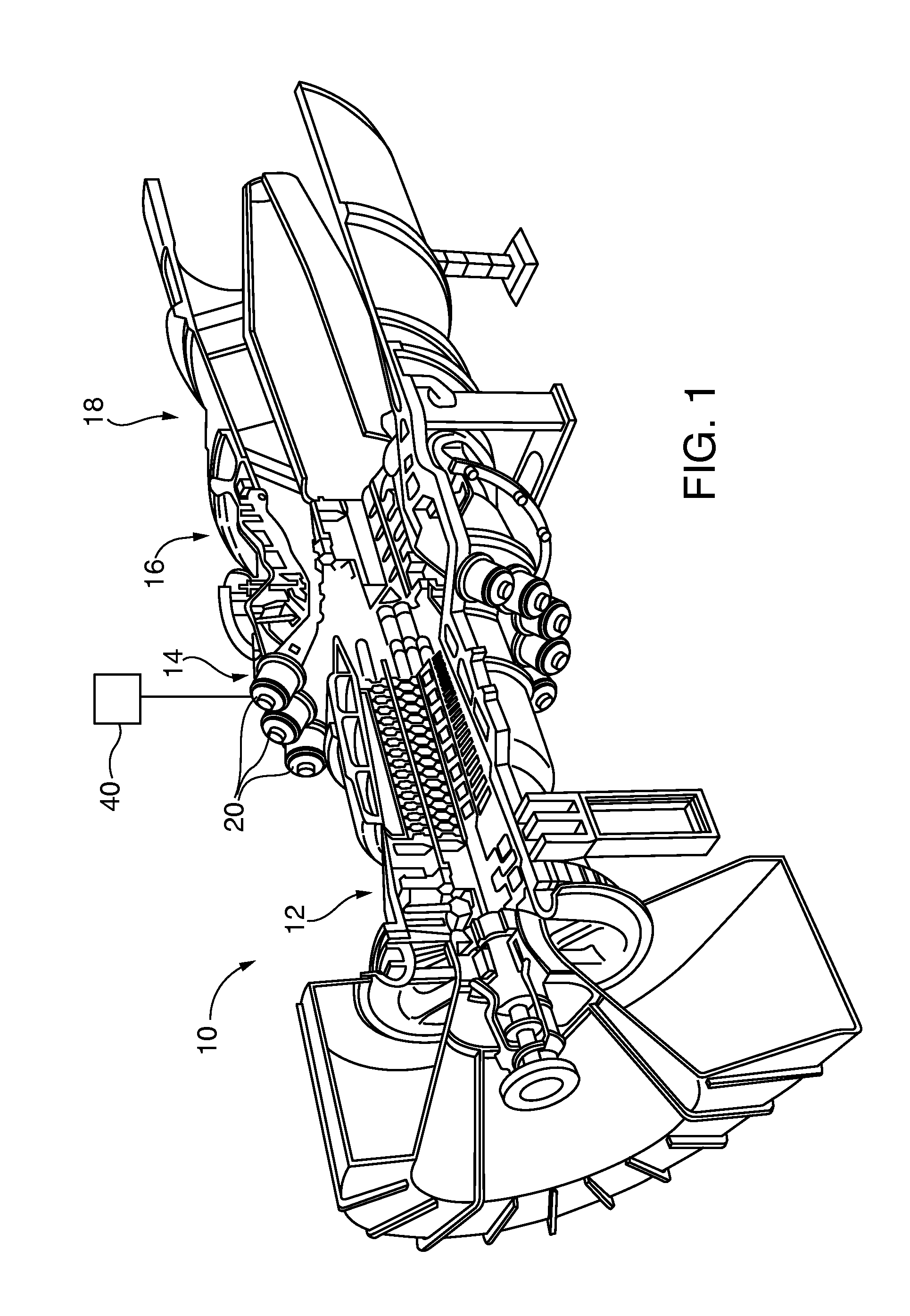 Active measurement of gas flow temperature, including in gas turbine combustors