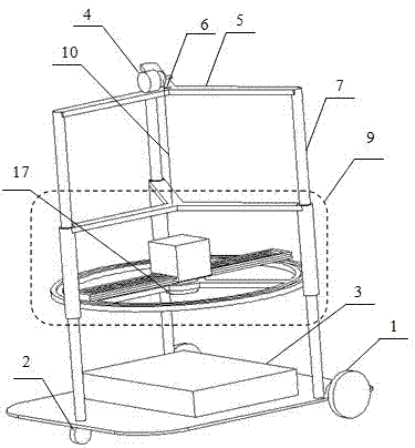 Two-wheel differential wheel type mobile robot experimental platform with adjustable gravity center