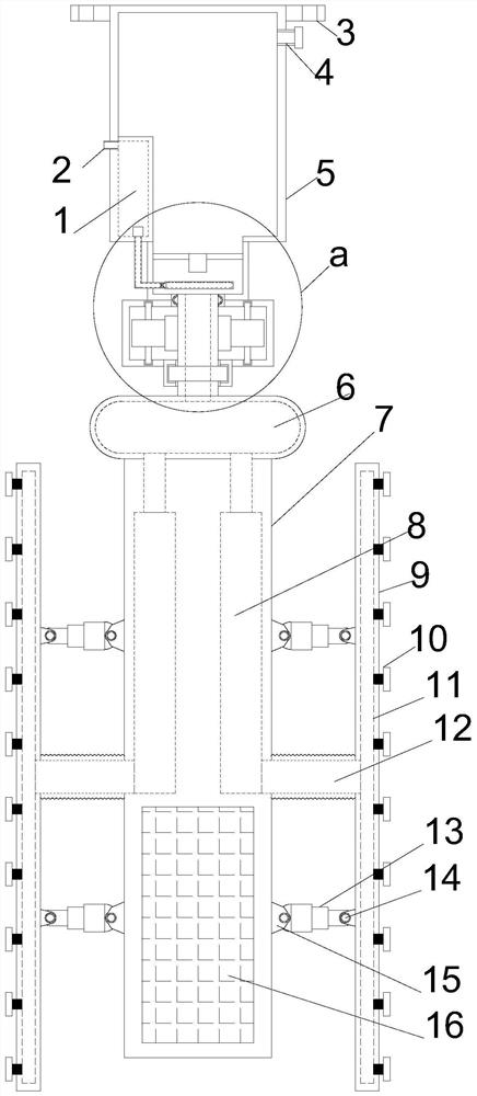 Special spraying device suitable for sorghum planting