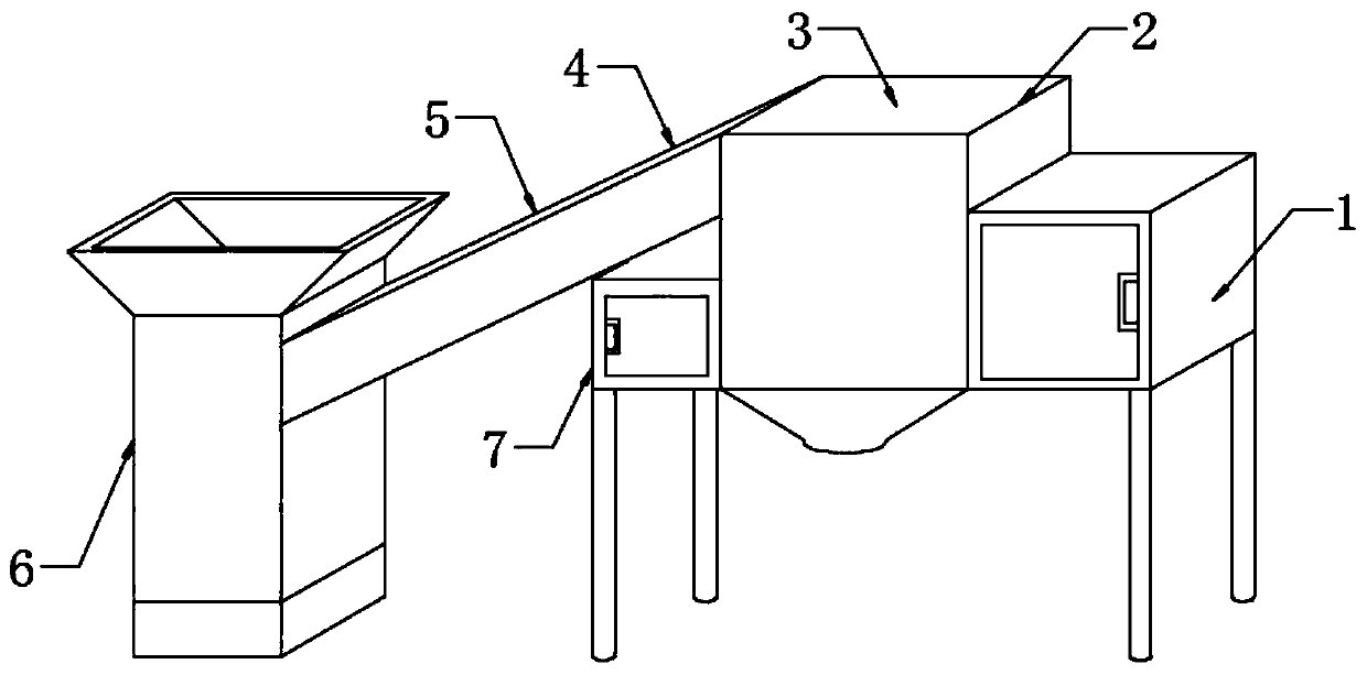 Sand and stone sorting device for mechanical engineering