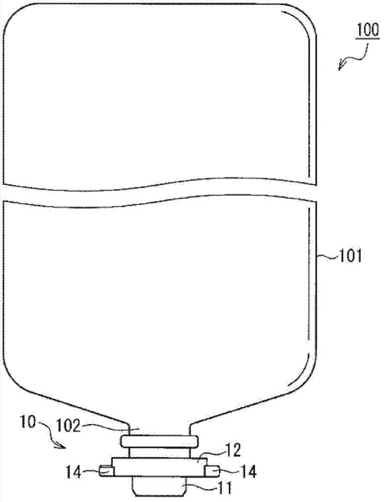 Female connector, male connector, connection structure, liquid supply circuit, and medical container