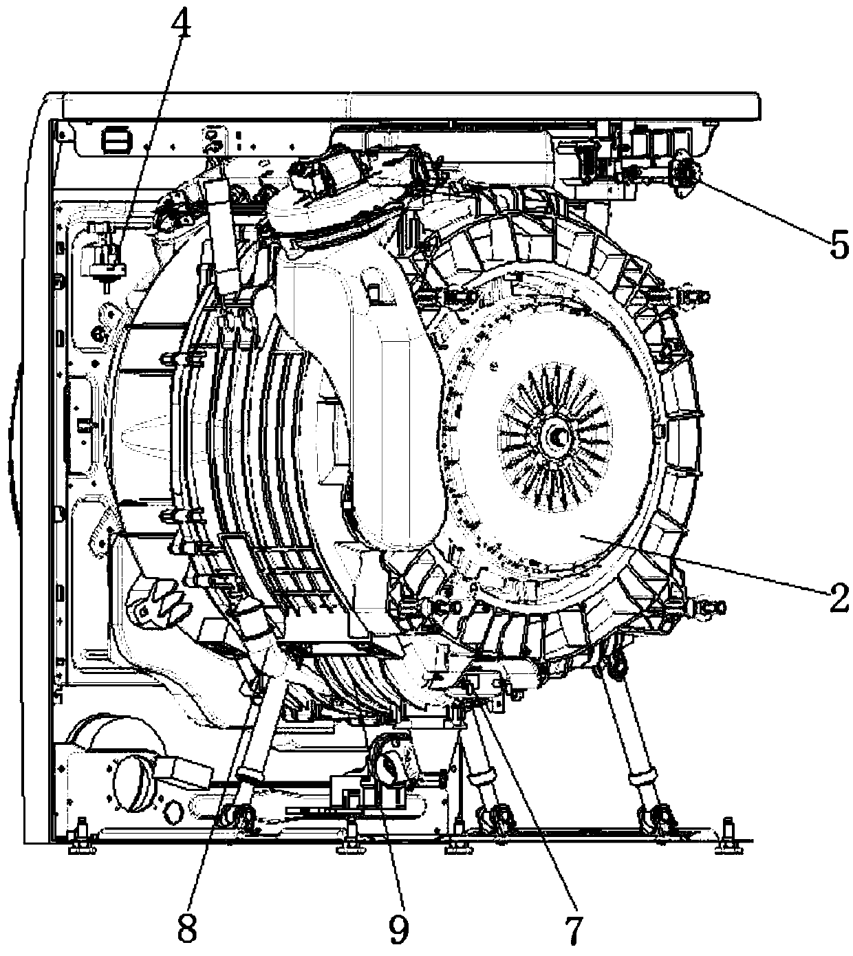 Washing machine with steam function and washing method thereof