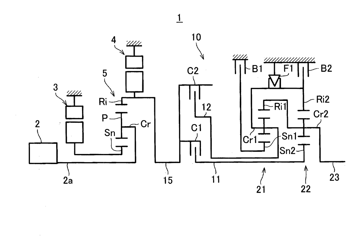 Start system and start control method for internal combustion engine of hybrid vehicle