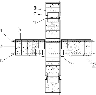 Prestressed prefabricated ECC-RC combination beam column joint component