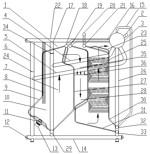 Single-drum settling denitration chamber jet lower gas inlet fuel oil corner tube boiler