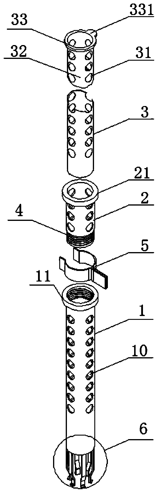 Improved moxa support for traditional Chinese medical science acupuncture and moxibustion physiotherapy