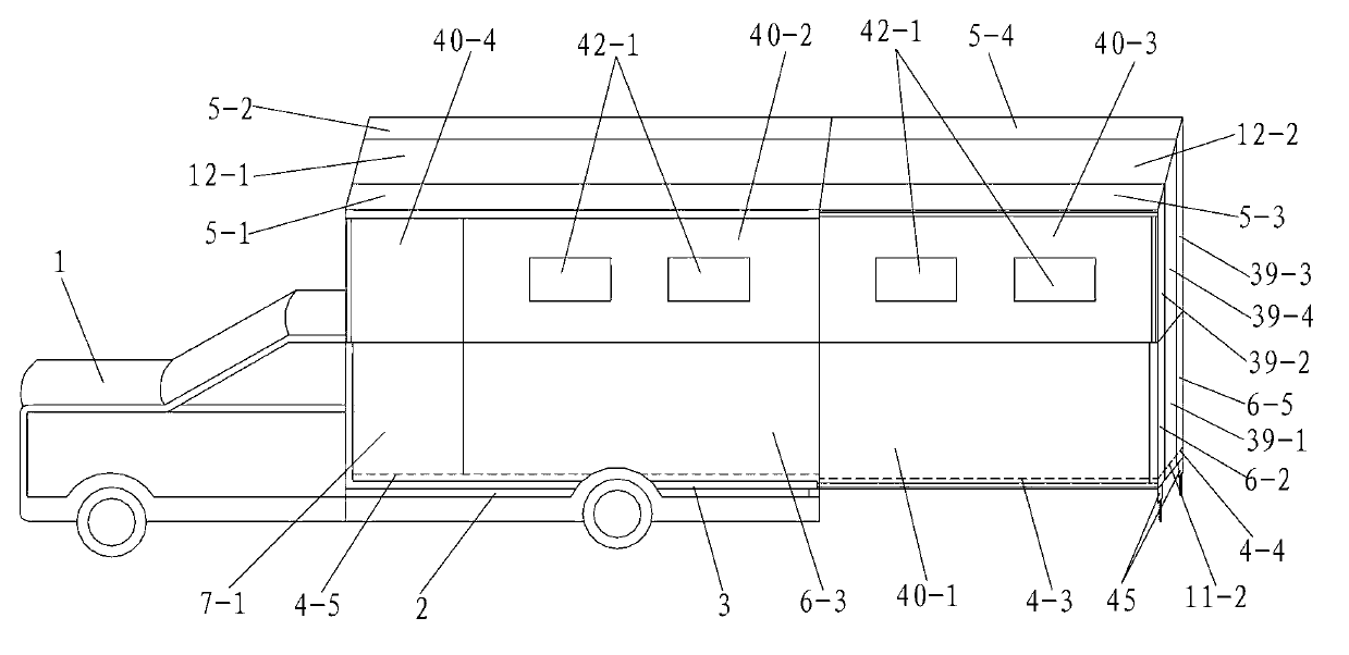 Multifunctional automatic elastic compartment automobile