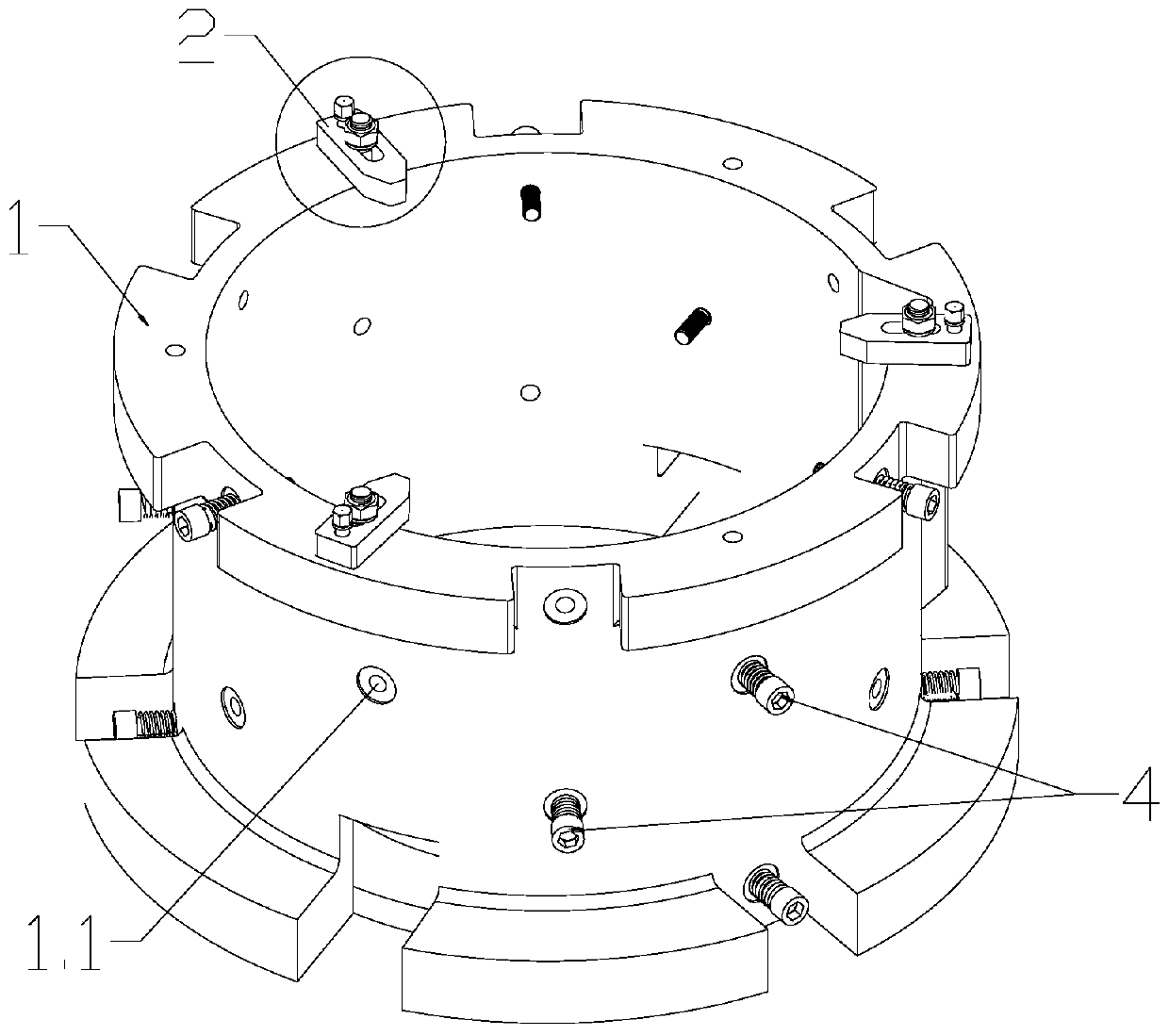 Hole machining fixture for irregular thin-wall cavity parts