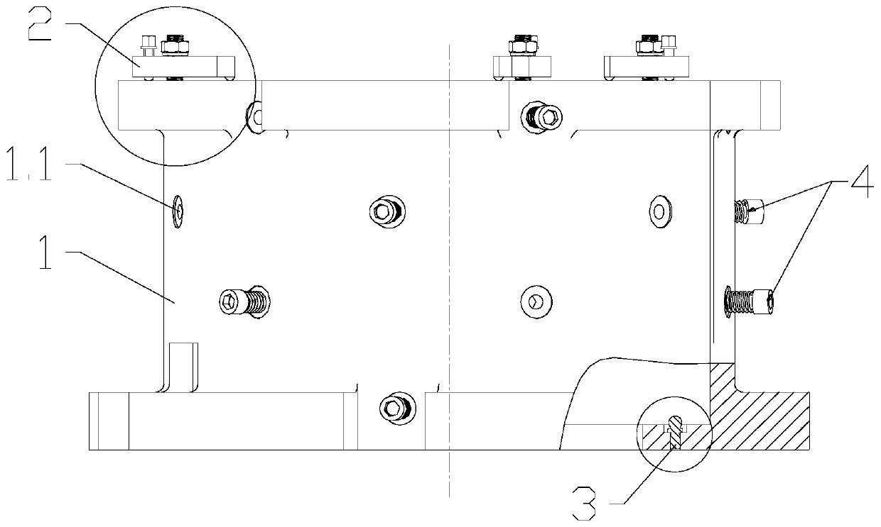 Hole machining fixture for irregular thin-wall cavity parts