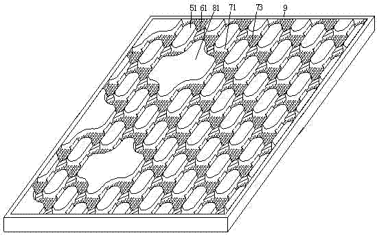 Cushion-layer-free permeable ecological grassing terrace and construction method thereof