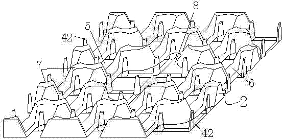 Cushion-layer-free permeable ecological grassing terrace and construction method thereof