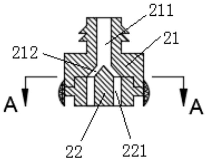 Printing end of high-viscosity ink-jet printing head and high-viscosity ink-jet printing head