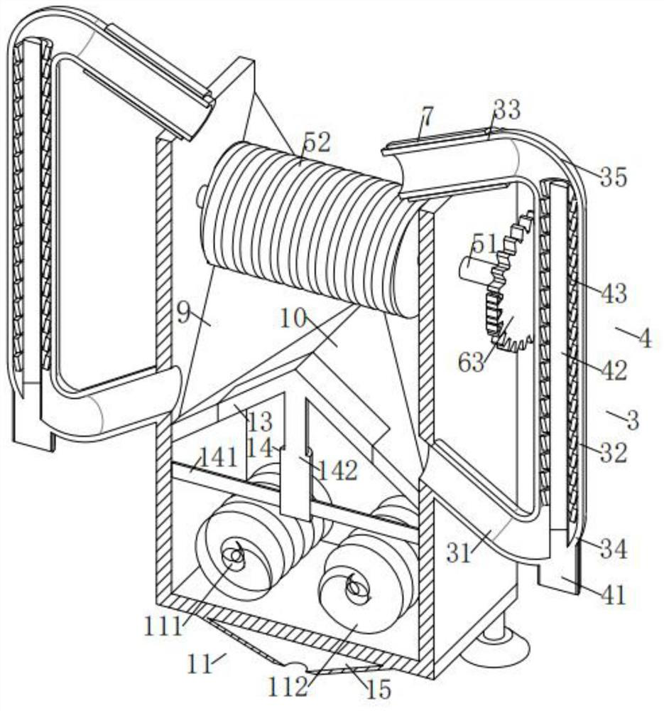 Efficient rubber crushing and recycling device and crushing and recycling method thereof