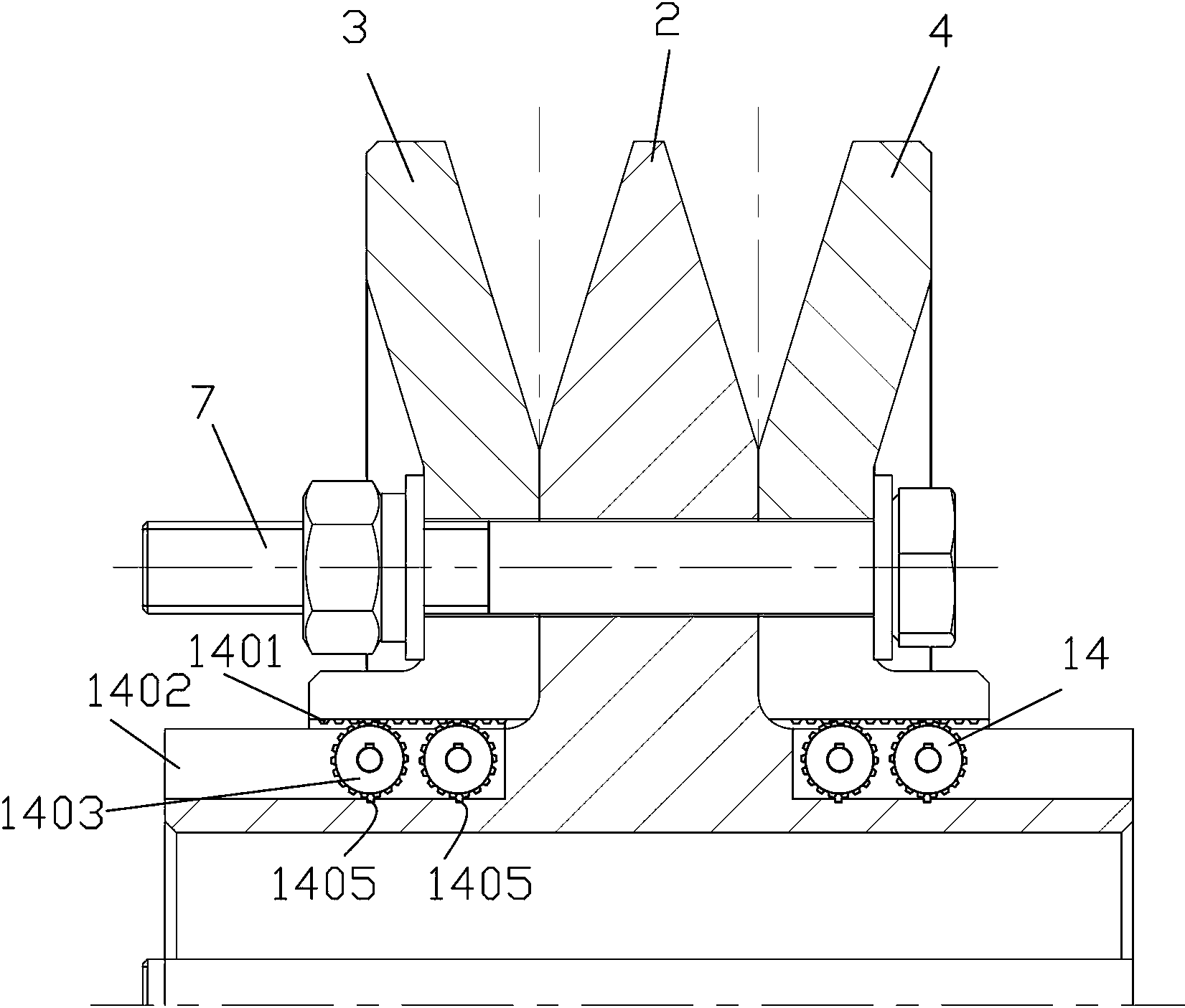 Belt wheel structure for harvester