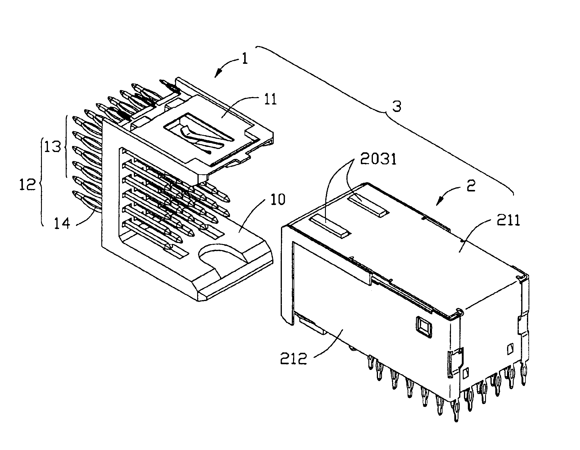 Electrical connector assembly having improved grounding means