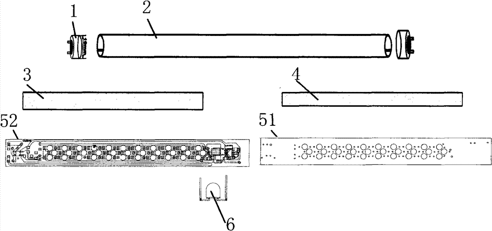 360-degree light-emitting t8 fluorescent tube for LED (light-emitting diode) direct plug-in type LED