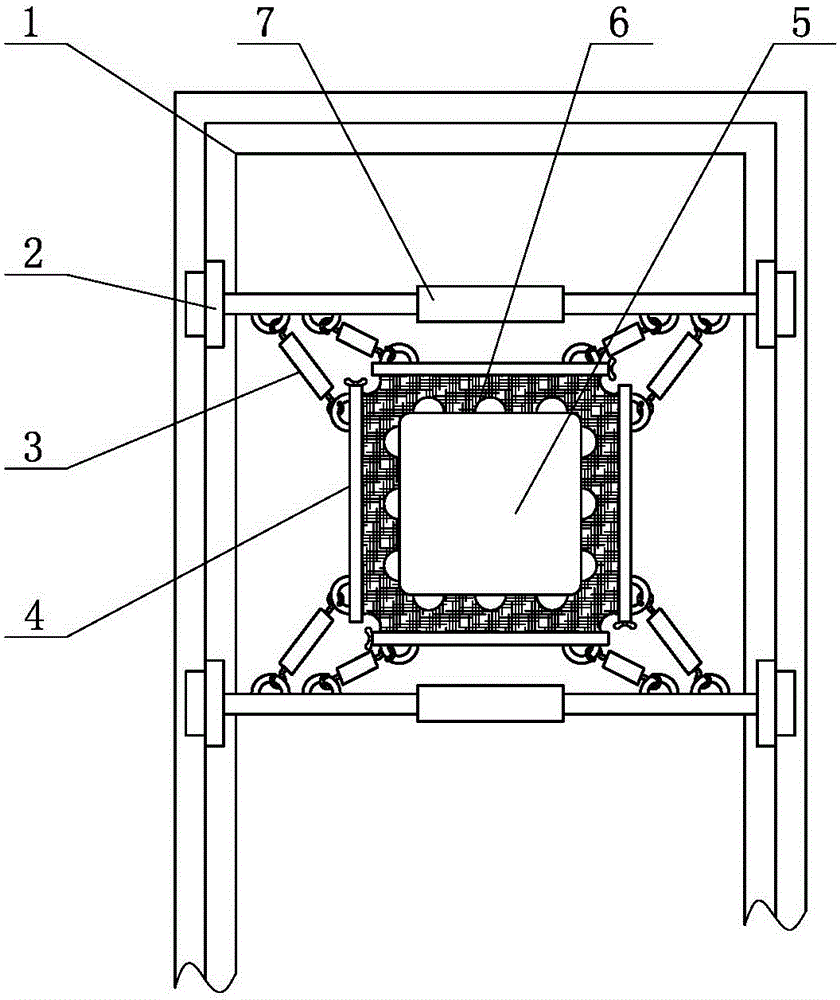 Boxing stand installed on frame structure