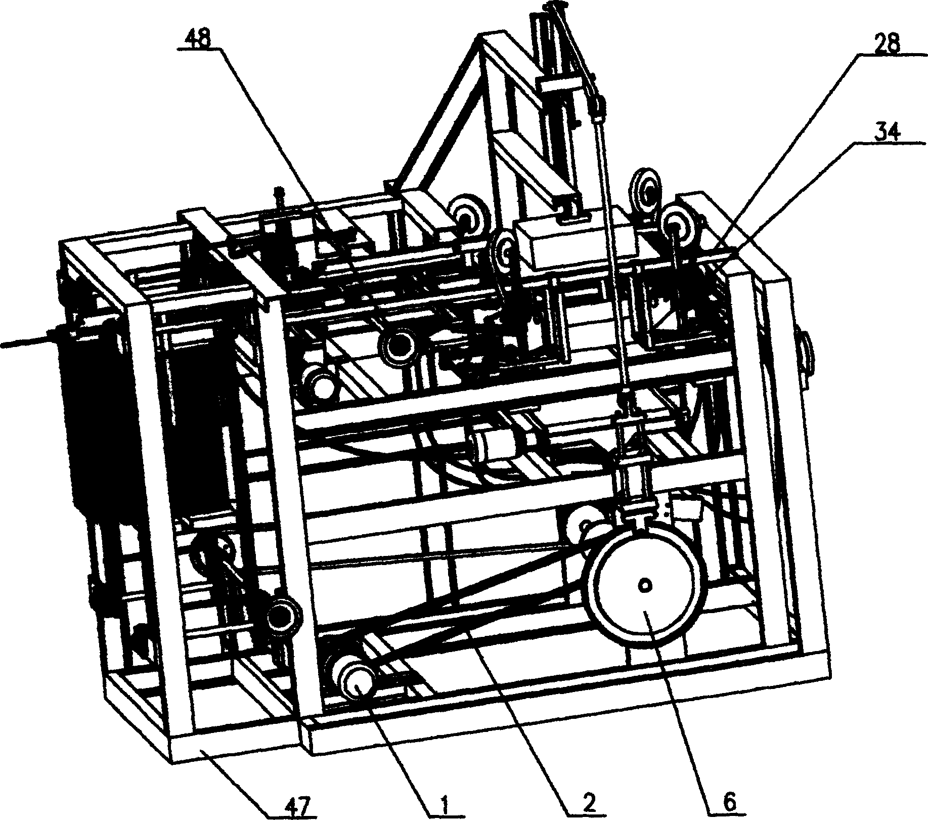 Four corner sticking mechanism of blank box angle sticking machine of top and bottom cover paper box