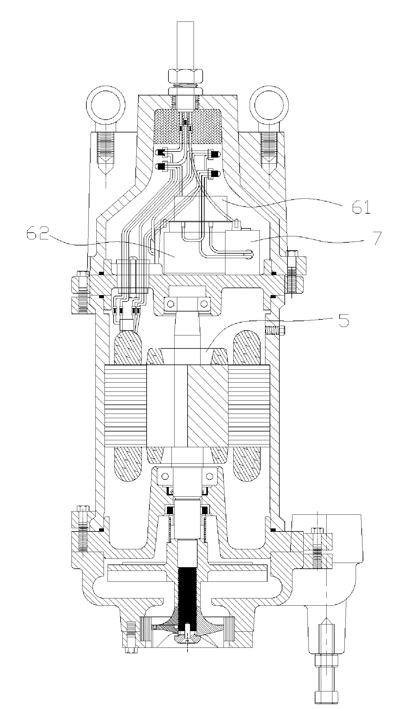 Protective device for a controlling system of a sewage pump