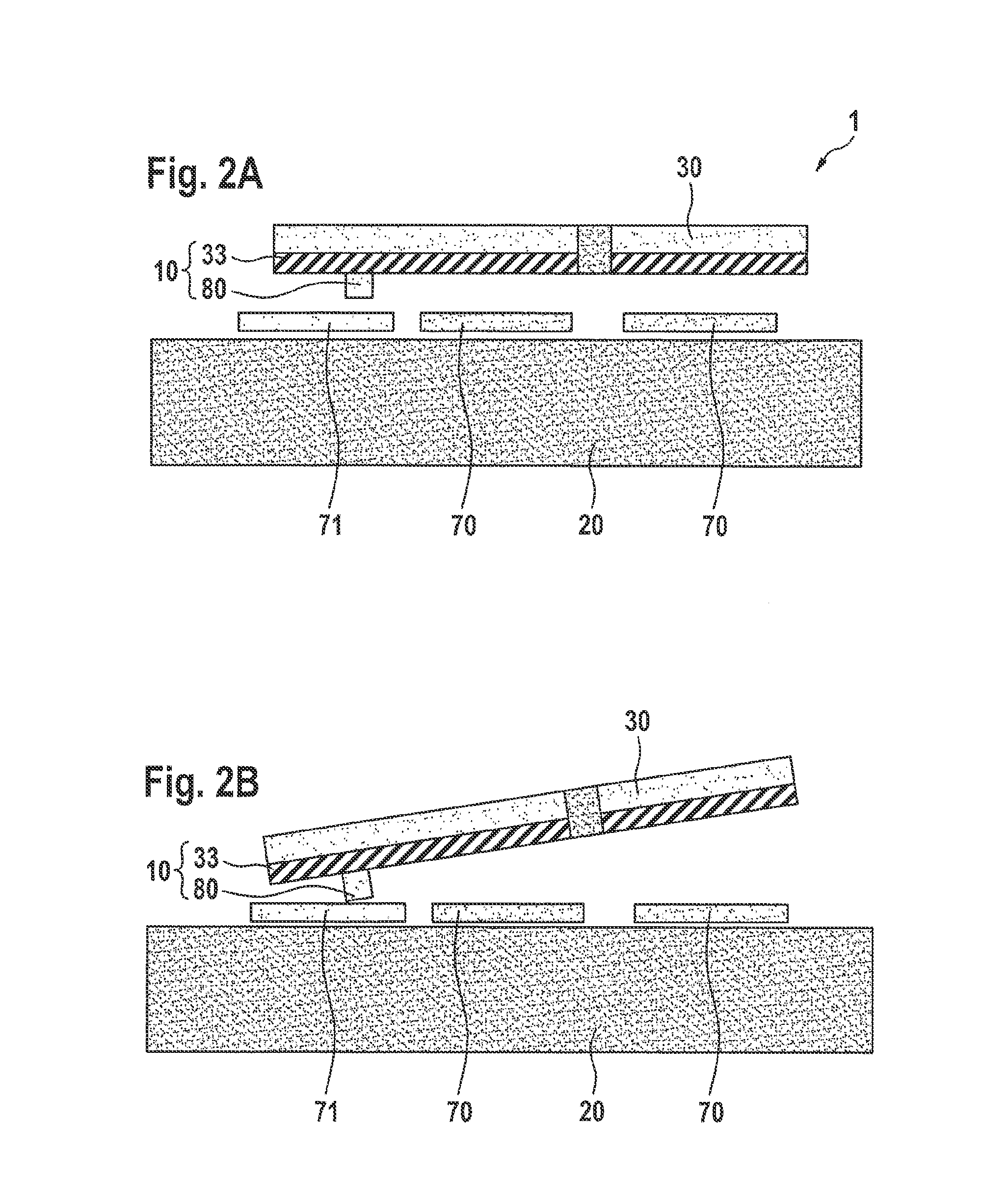 Flexible stop for an acceleration sensor