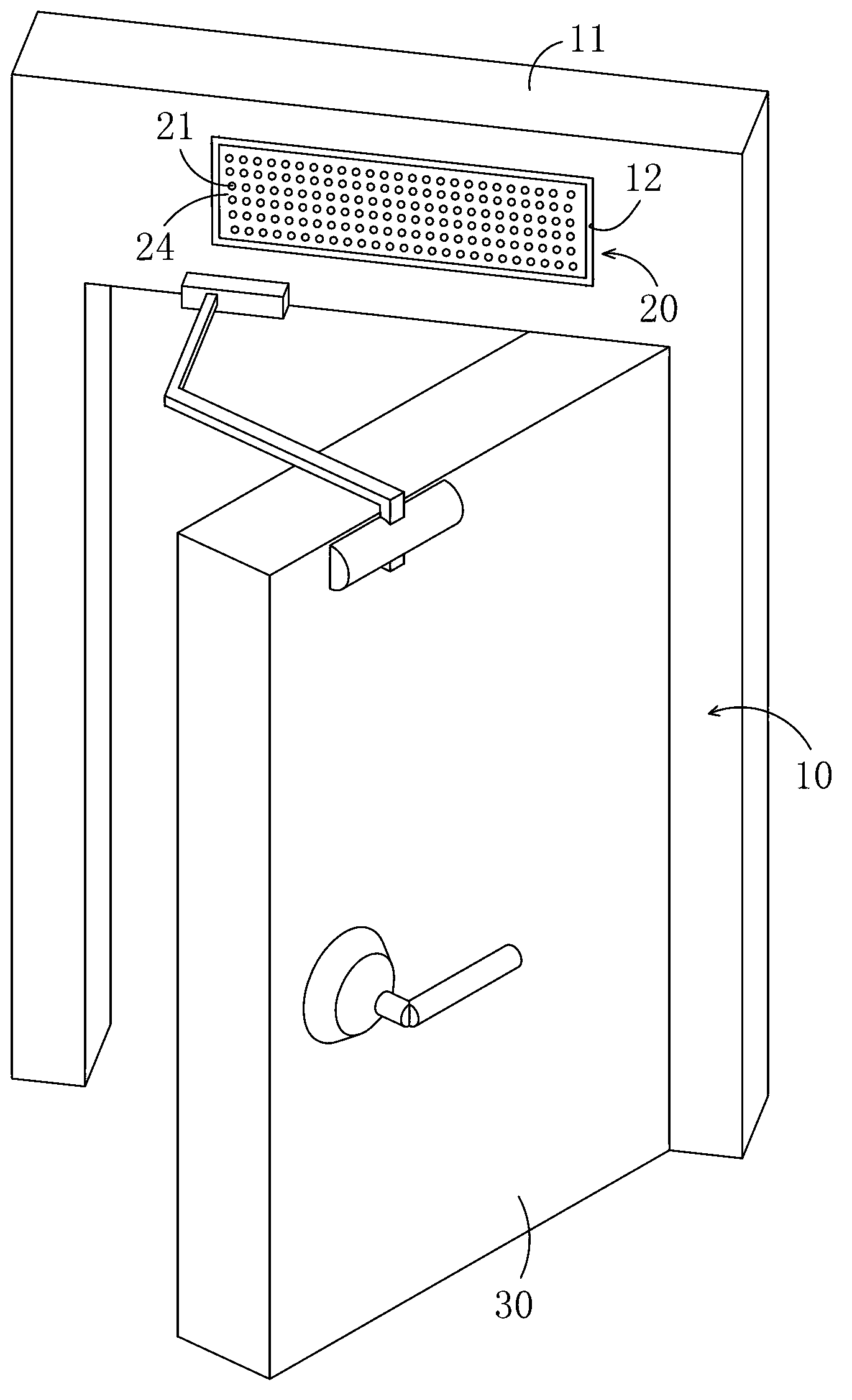 Fireproof door with escape lighting function