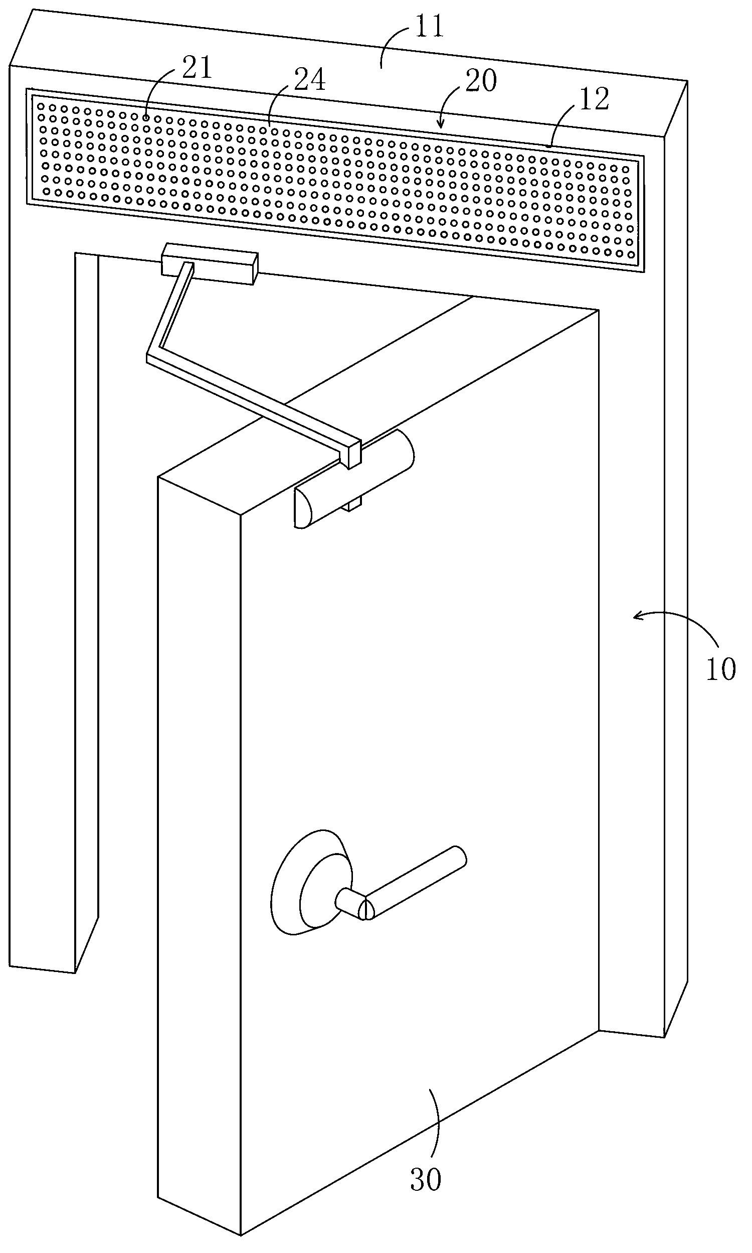 Fireproof door with escape lighting function