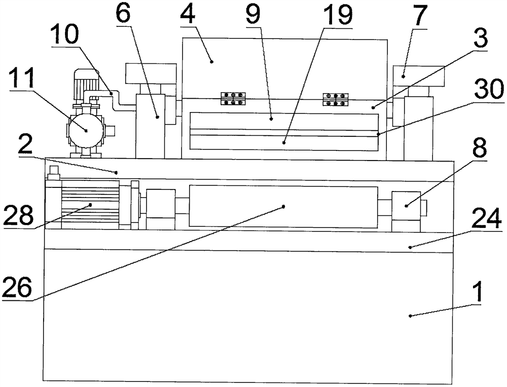 Coating device with tail recovery and protective housing mechanism