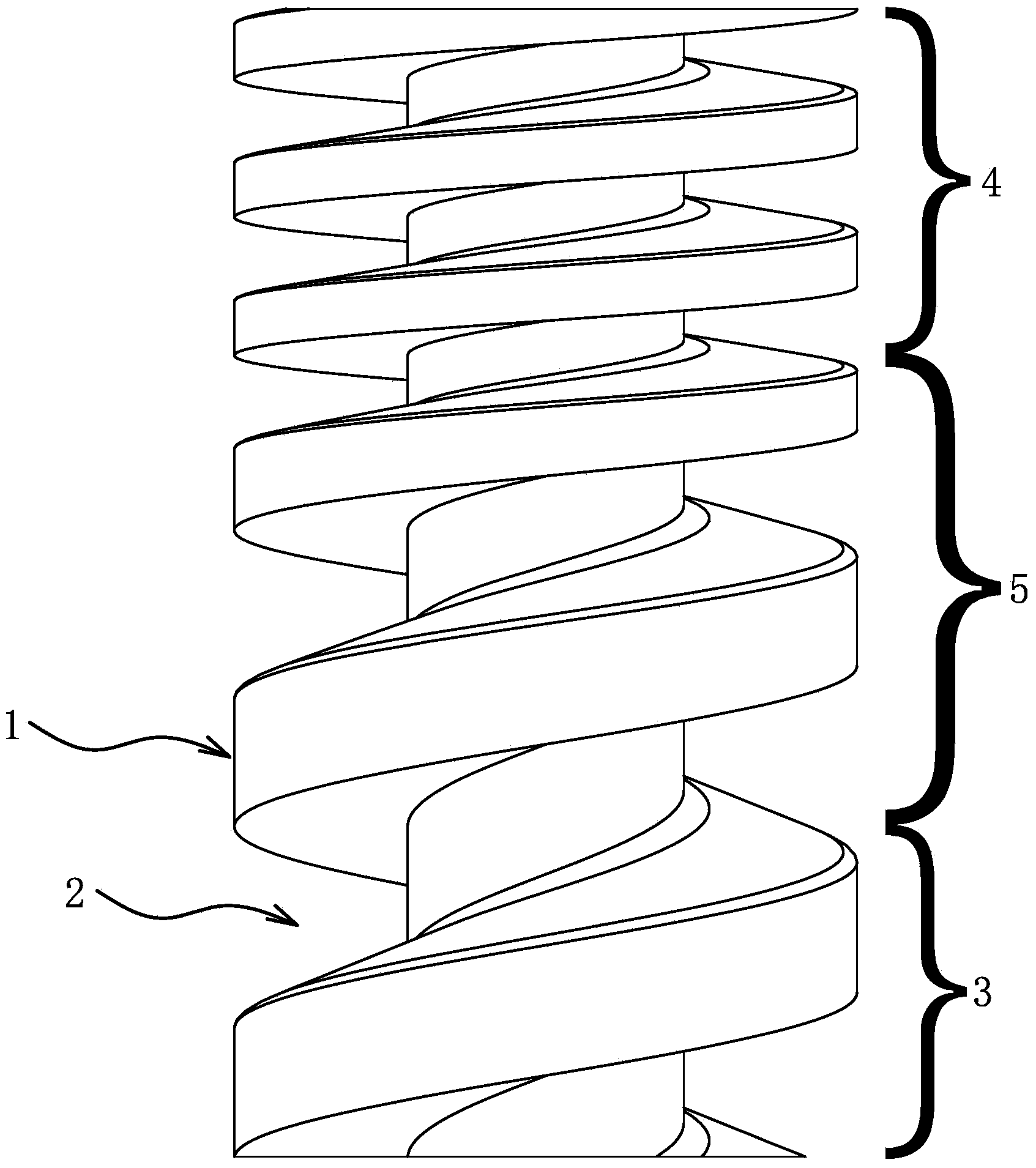 Screw of screw vacuum pump