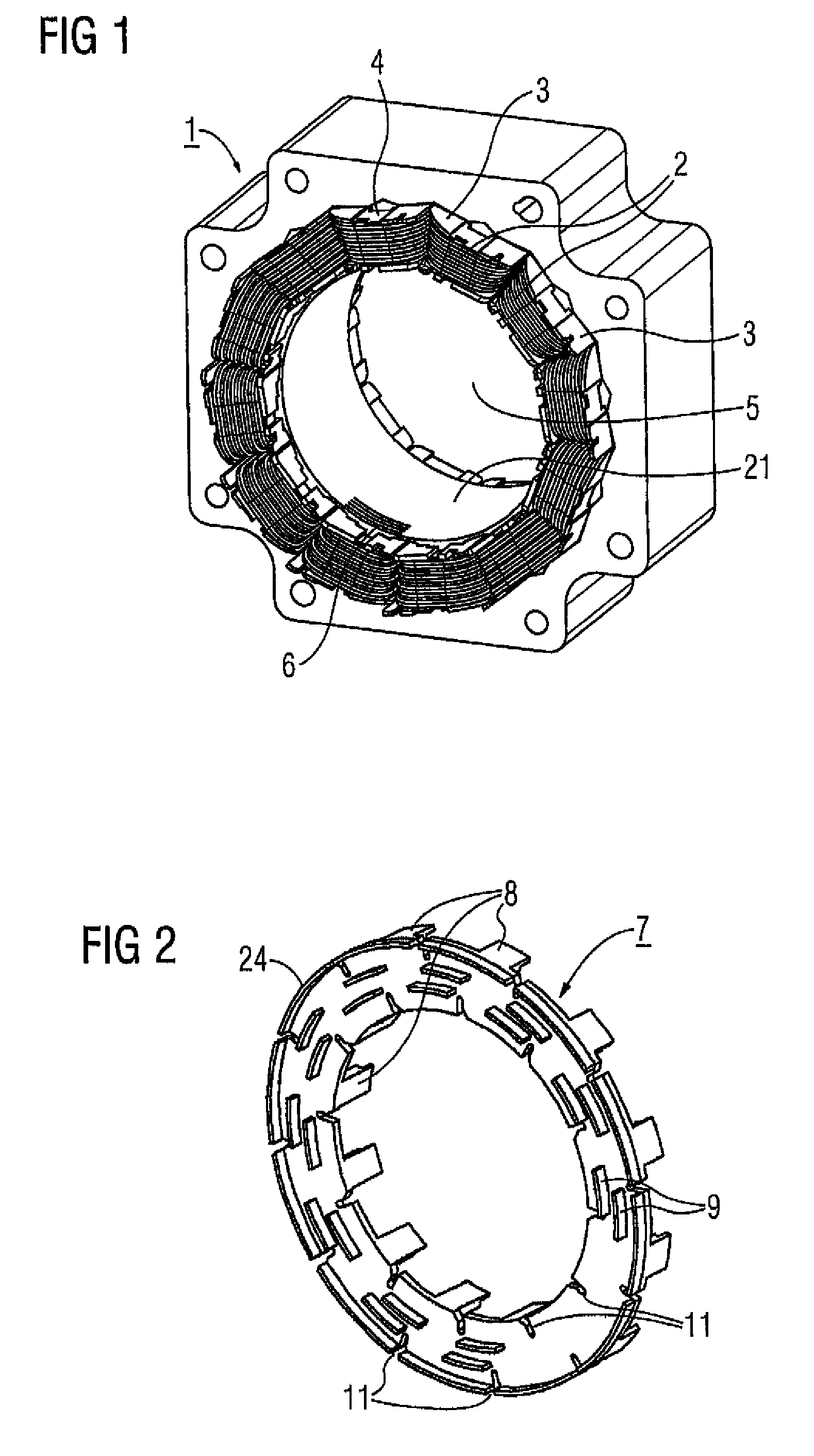 Electric machine with a circuit support