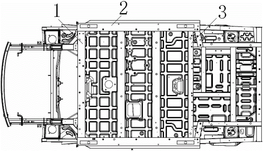 Electric automobile battery pack mounting structure